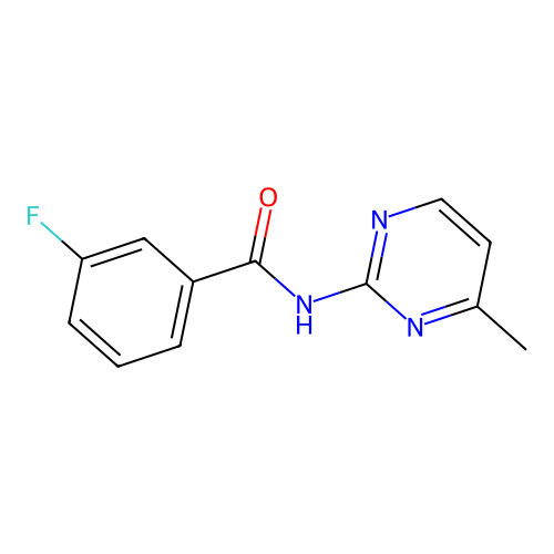3-氟-N-(4-甲基嘧啶-2-基)苯甲酰胺 structure