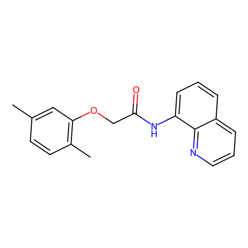 2-(2,5-dimethylphenoxy)-N-quinolin-8-ylacetamide structure