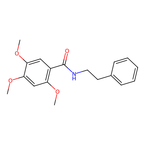 2,4,5-trimethoxy-N-(2-phenylethyl)benzamide structure