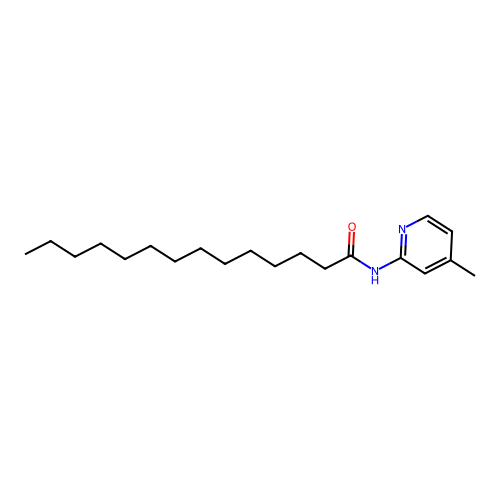 N-(4-methyl-2-pyridinyl)tetradecanamide structure