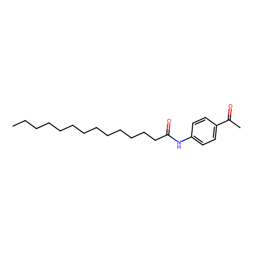 N-(4-acetylphenyl)tetradecanamide structure