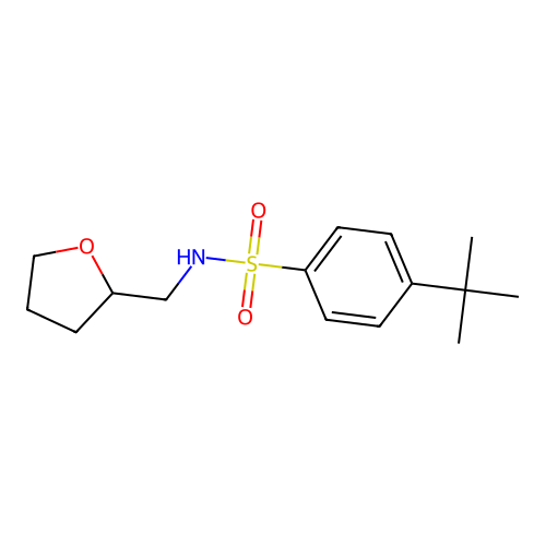 4-tert-butyl-N-(tetrahydro-2-furanylmethyl)benzenesulfonamide structure