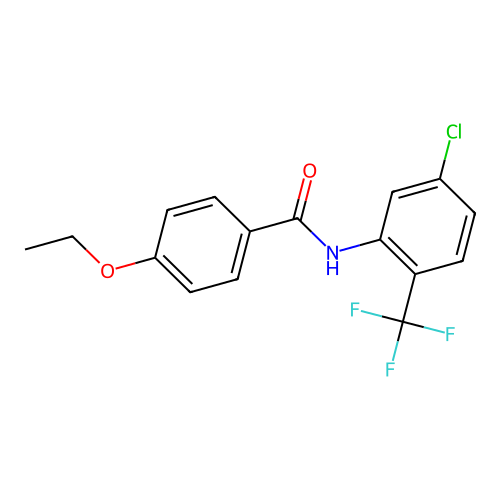 N-[5-chloro-2-(trifluoromethyl)phenyl]-4-ethoxybenzamide structure