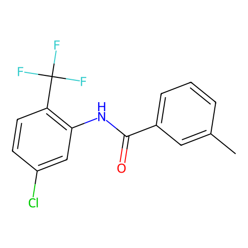 N-[5-chloro-2-(trifluoromethyl)phenyl]-3-methylbenzamide structure