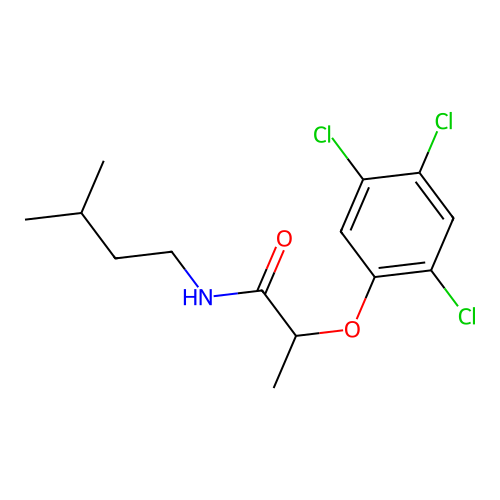 N-isopentyl-2-(2,4,5-trichlorophenoxy)propanamide structure