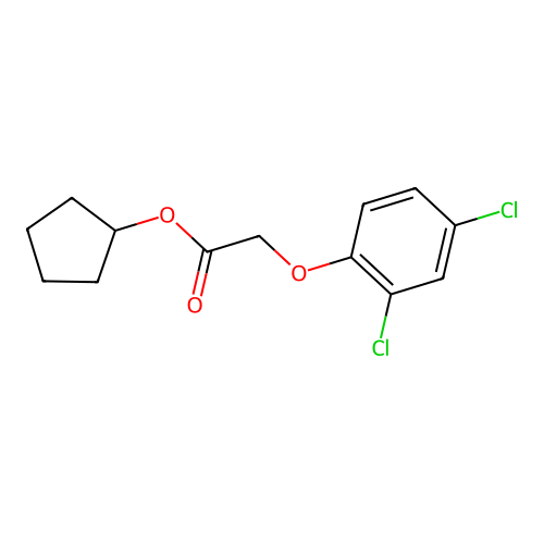 Cyclopentyl(2,4-dichlorophenoxy)acetate structure