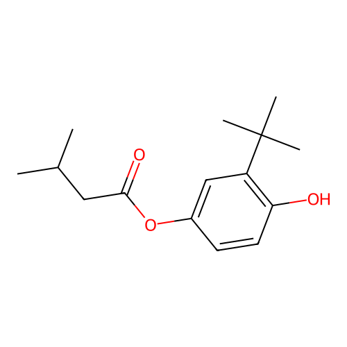 3-Tert-butyl-4-hydroxyphenyl 3-methylbutanoate structure