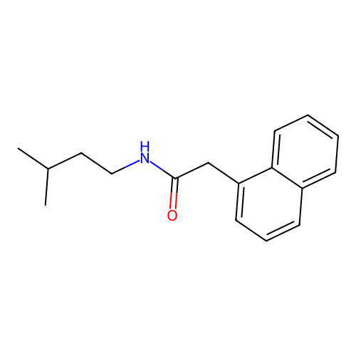 N-isopentyl-2-(1-naphthyl)acetamide structure