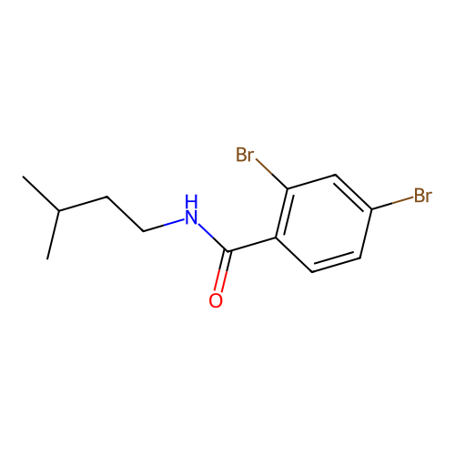 2,4-dibromo-N-isopentylbenzamide structure
