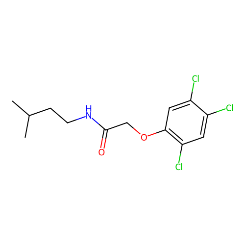 N-isopentyl-2-(2,4,5-trichlorophenoxy)acetamide structure