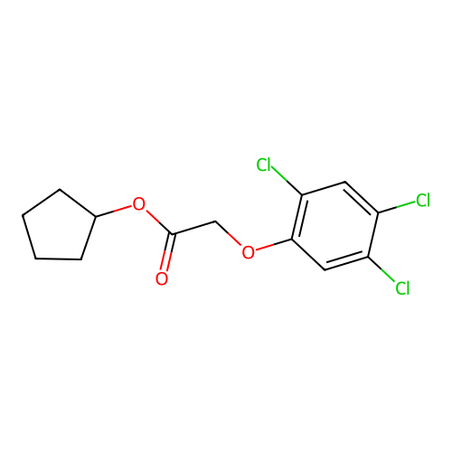 Cyclopentyl 2-(2,4,5-trichlorophenoxy)acetate structure