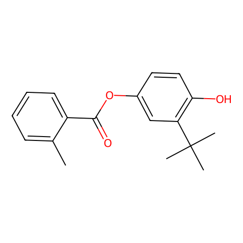 3-Tert-butyl-4-hydroxyphenyl 2-methylbenzoate structure