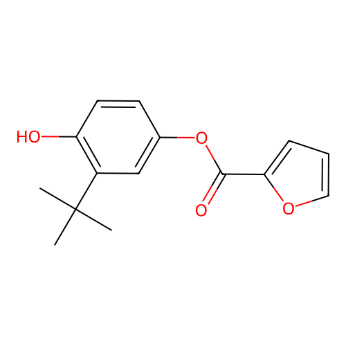 3-Tert-butyl-4-hydroxyphenyl 2-furoate structure