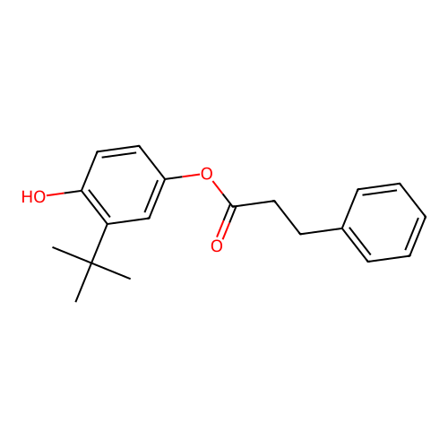 3-Tert-butyl-4-hydroxyphenyl 3-phenylpropanoate structure