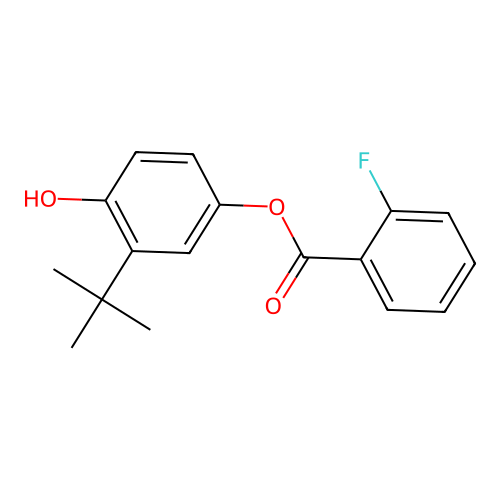 3-Tert-butyl-4-hydroxyphenyl 2-fluorobenzoate structure