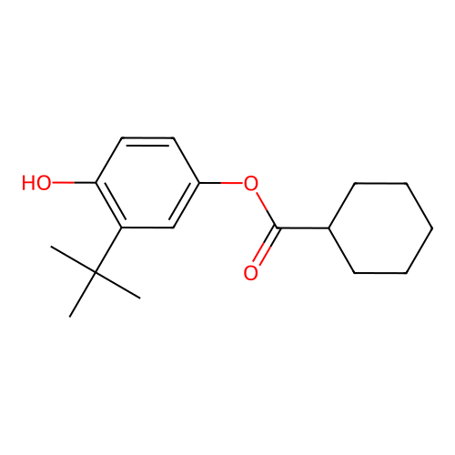 3-Tert-butyl-4-hydroxyphenyl cyclohexanecarboxylate structure