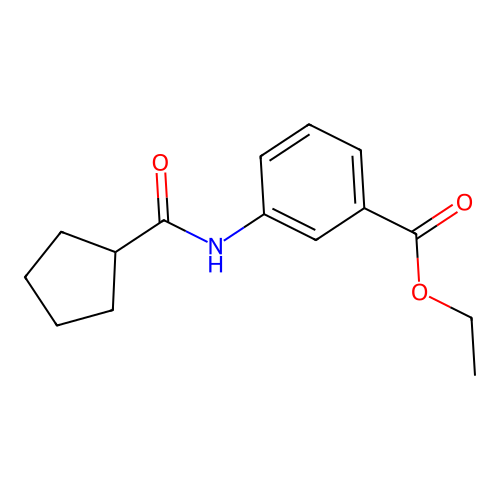 Ethyl 3-(cyclopentanecarbonylamino)benzoate structure