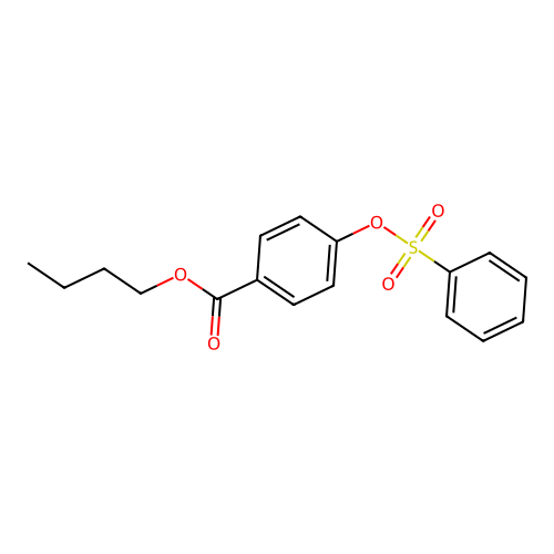 Butyl 4-(benzenesulfonyloxy)benzoate structure