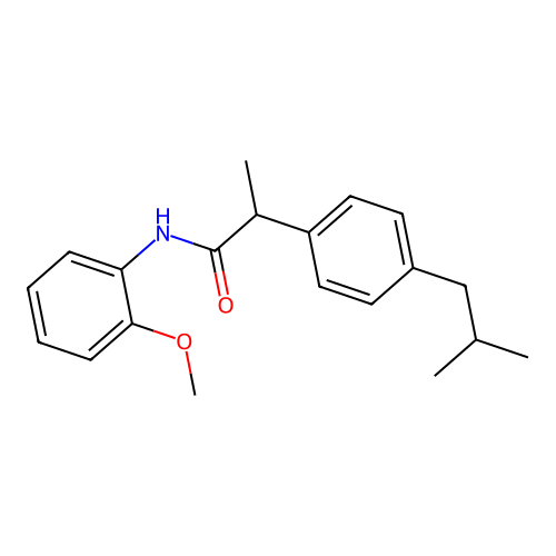 2-(4-isobutylphenyl)-N-(2-methoxyphenyl)propanamide structure
