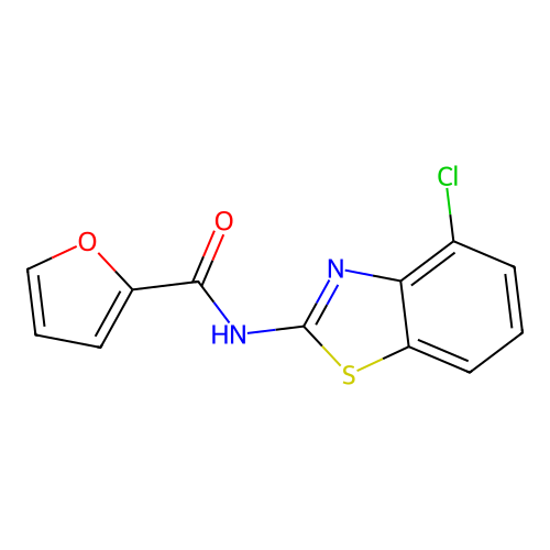 N-(4-chloro-1,3-benzothiazol-2-yl)-2-furamide structure