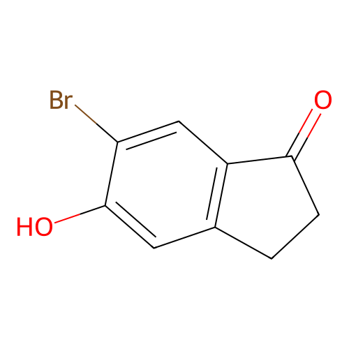 6-bromo-5-hydroxy-2,3-dihydro-1H-inden-1-one structure