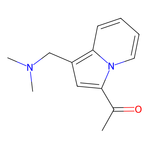 1-[1-(Dimethylaminomethyl)indolizin-3-yl]ethanone structure