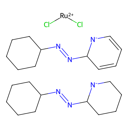 Chemical Compound (C22H36Cl2N6Ru) structure