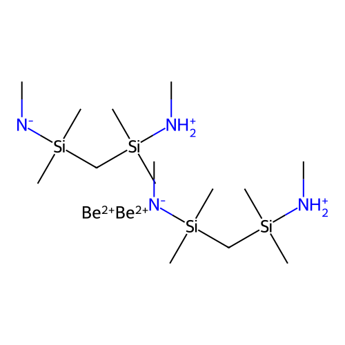 IUPAC: Beryllium(+2) Cation; [(dimethyl-methylammonio-silyl)methyl-dimethyl-silyl]-methyl-azanide structure