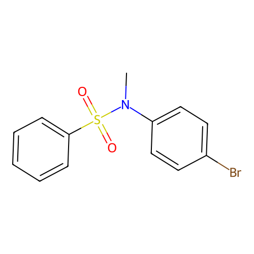 N-(4-bromophenyl)-N-methylbenzenesulfonamide structure