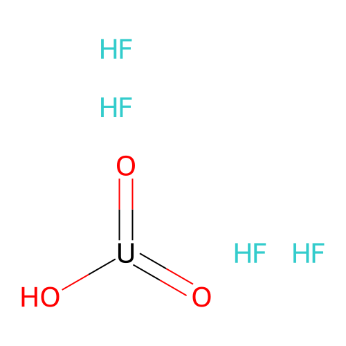 Hydroxy(dioxo)uranium;tetrahydrofluoride structure