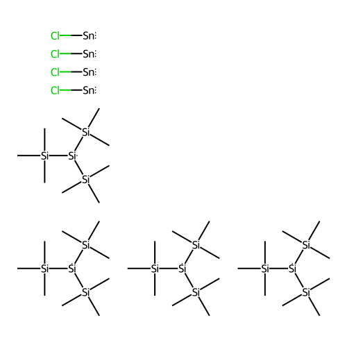 IUPAC: Chlorotin; Tris(trimethylsilyl)silicon structure