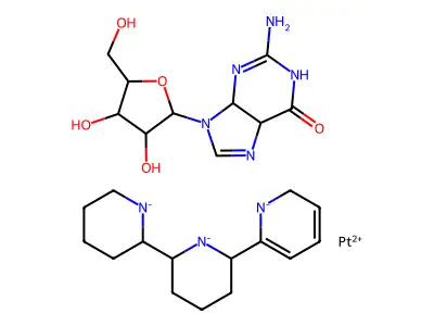 Chemical Compound (C25H37N8O5Pt-) structure