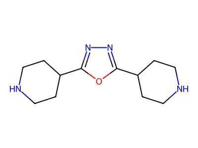 4,4'-(1,3,4-Oxadiazole-2,5-diyl)dipiperidine structure