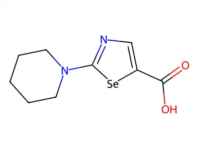 2-(Piperidin-1-yl)-1,3-selenazole-5-carboxylic acid structure