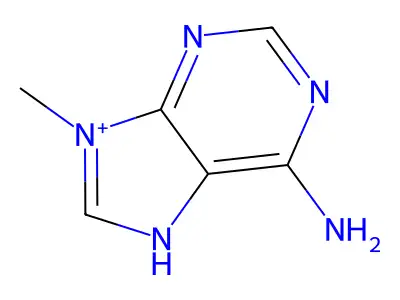 9-methyl-7H-purin-9-ium-6-amine structure