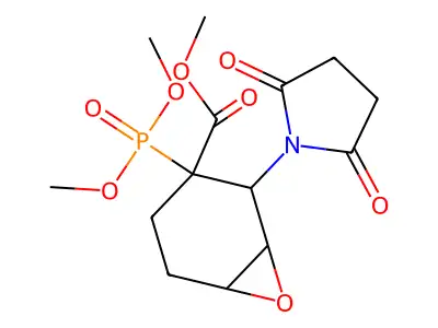 methyl 4-dimethoxyphosphoryl-5-(2,5-dioxopyrrolidin-1-yl)-7-oxabicyclo[4.1.0]heptane-4-carboxylate structure
