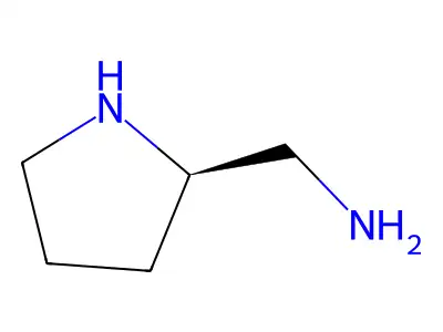tert-butyl (2R)-2-(aminomethyl)pyrrolidine-1-carboxylate structure
