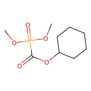 Phosphinecarboxylic acid, dimethoxy-, cyclohexyl ester, oxide structure