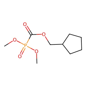Phosphinecarboxylic acid, dimethoxy-, cyclopentylmethyl ester, oxide structure