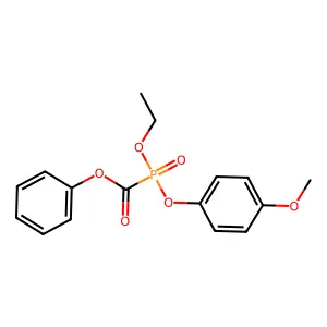 Phosphinecarboxylic acid, ethoxy(4-methoxyphenoxy)-, phenyl ester, oxide structure