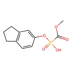 indan-5-yloxy(methoxycarbonyl)phosphinic acid structure