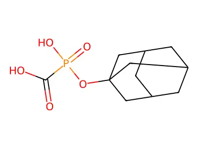 [1-Adamantyloxy(hydroxy)phosphoryl]formic acid structure