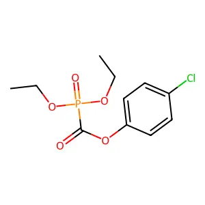 Phosphinecarboxylic acid, diethoxy-, 4-chlorophenyl ester, oxide structure
