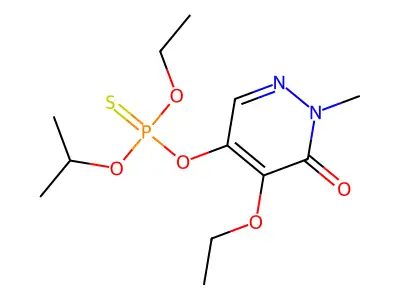 Phosphorothioic acid, O-(1,6-dihydro-5-ethoxy-1-methyl-6-oxo-4-pyridazinyl) O-ethyl O-(1-methylethyl) ester structure