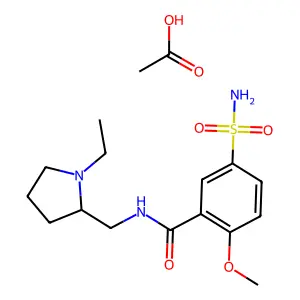 Sulphiride acetate structure
