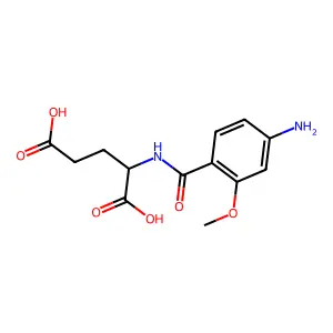 2-[(4-Amino-2-methoxybenzoyl)amino]pentanedioic acid structure