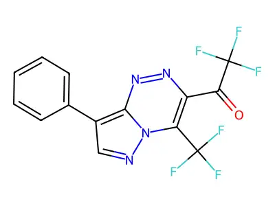 Ethanone, 1-(8-phenyl-4-(trifluoromethyl)pyrazolo(5,1-c)(1,2,4)triazin-3-yl)-2,2,2-trifluoro- structure