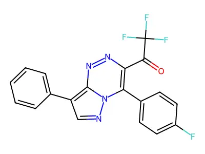 Ethanone, 1-(4-(4-fluorophenyl)-8-phenylpyrazolo(5,1-c)(1,2,4)triazin-3-yl)-2,2,2-trifluoro- structure