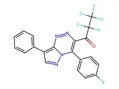 1-Propanone, 1-(4-(4-fluorophenyl)-8-phenylpyrazolo(5,1-c)(1,2,4)triazin-3-yl)-2,2,3,3,3-pentafluoro- structure