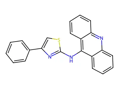 9-Acridinamine, N-(4-phenyl-2-thiazolyl)- structure